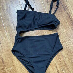 womens shade and shore one piece‎ swimsuit Cut Out Black Size Small S